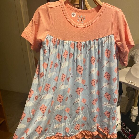 Kickee Pants Other - Kickee Pants Short Sleeve Swing Dress Spring Day Kites Girls